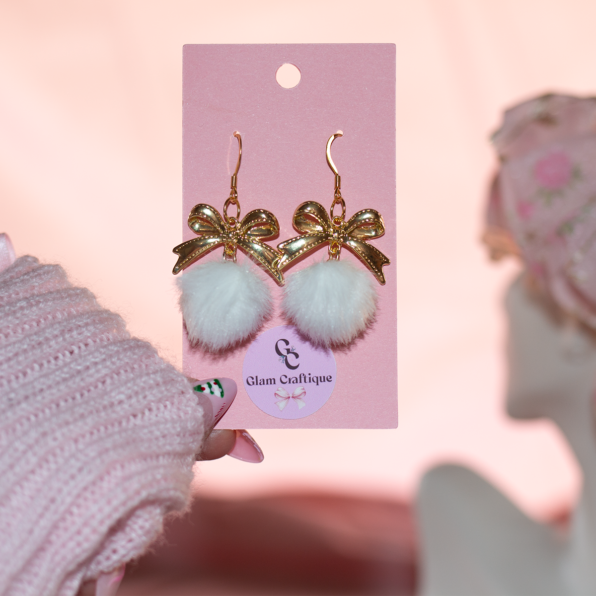 Luxe Fluff Bow Earrings